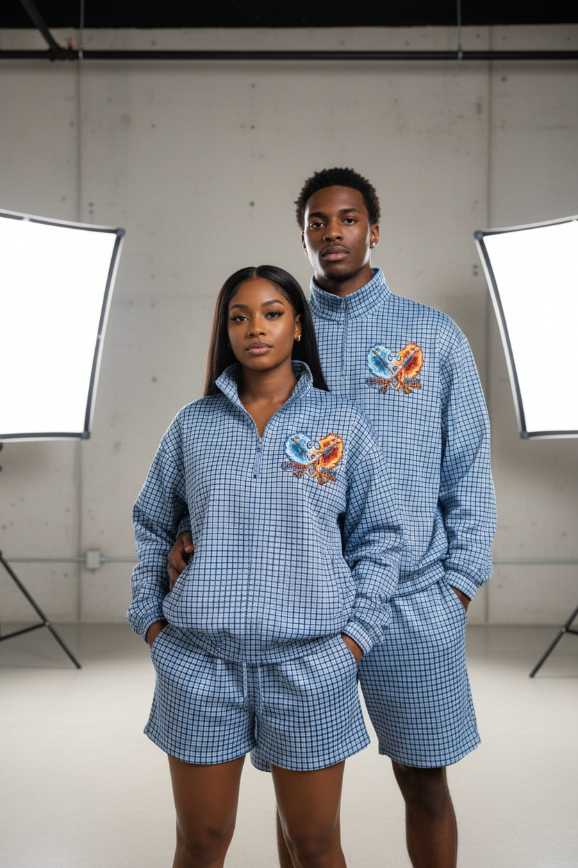 PYN™ "The Final Chamber" Plaid Drawstring Short Set