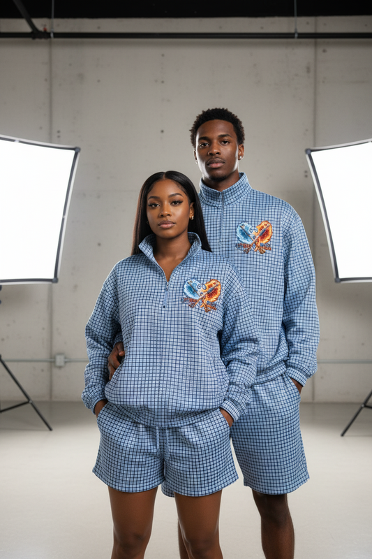 PYN™ "The Final Chamber" Plaid Drawstring Short Set