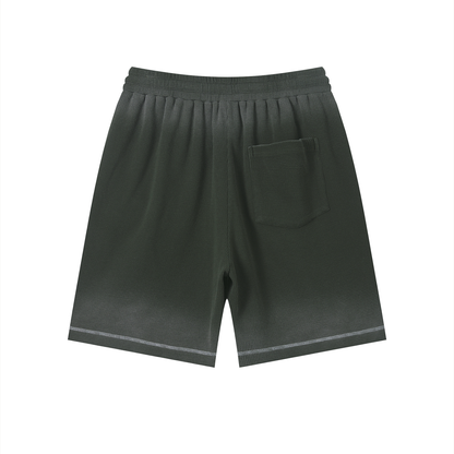 "Brooklyn Republic Essentials" Sunfade Waffle Raw Hem Shorts