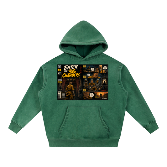 PYN™ x BKRP™ "Enter the 36 Chambers" Snow Wash Fleece Oversize Hoodie