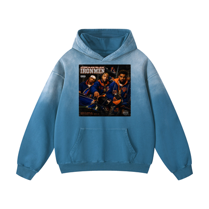 "IRONMEN" Heavyweight Sunfade Oversized Hoodie