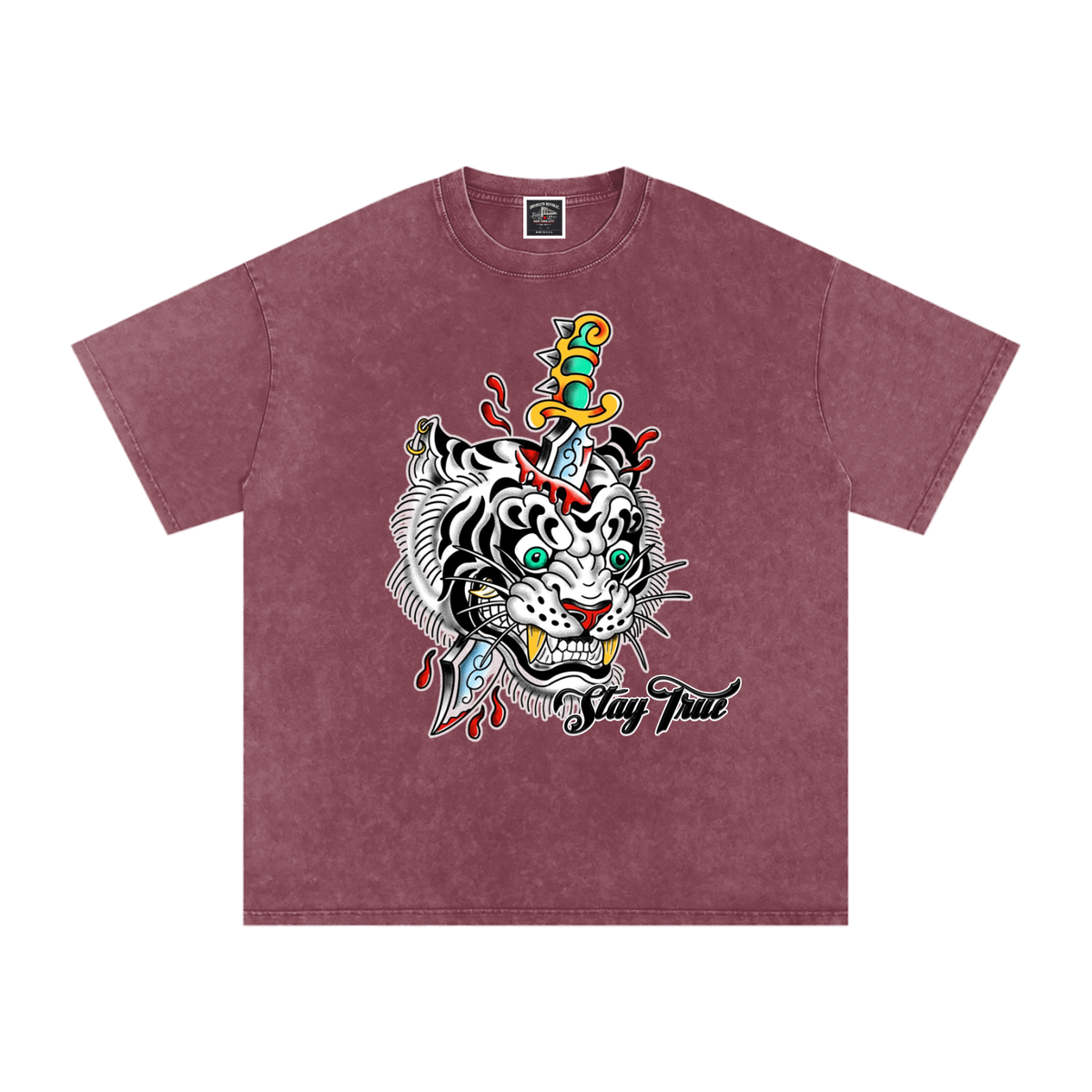 Brooklyn Zoo™ "Ed Hard-ly" Snow Washed Oversized Cotton T-Shirt
