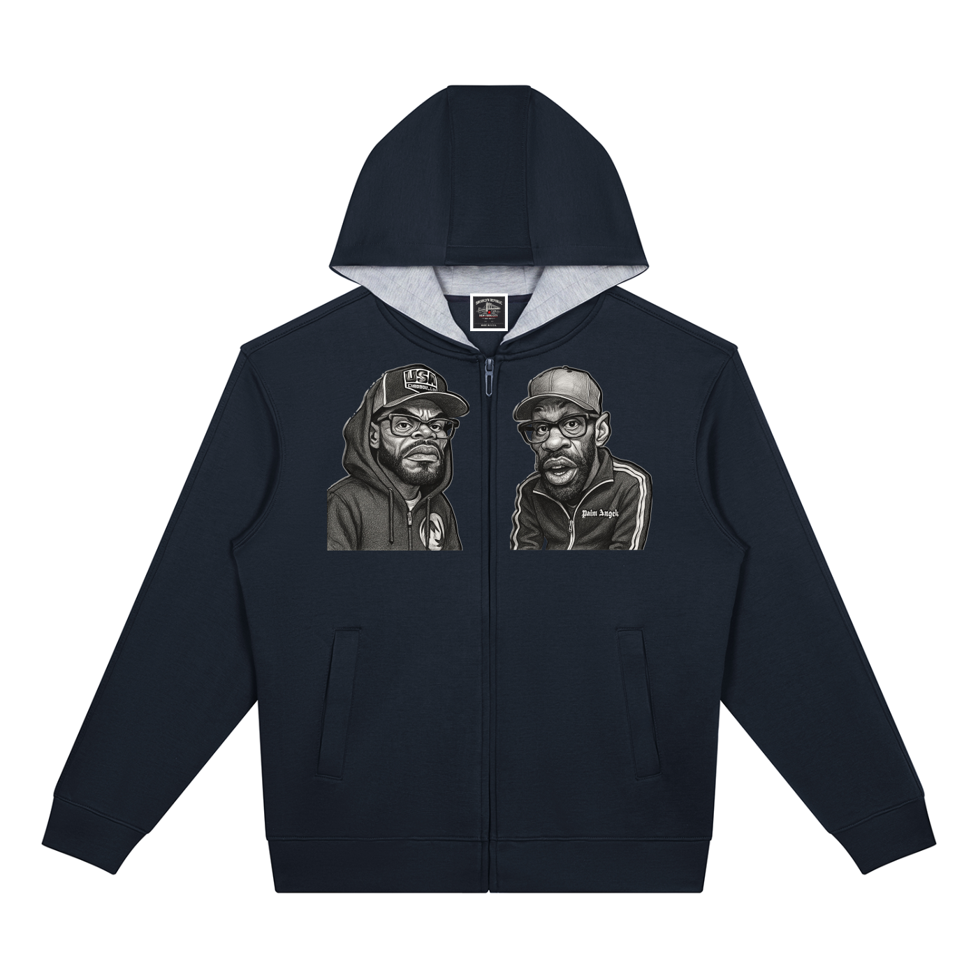 "How High" Drop Shoulder Full Zip Hoodie