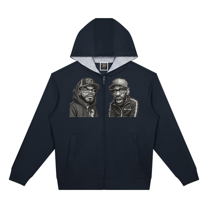"How High" Drop Shoulder Full Zip Hoodie