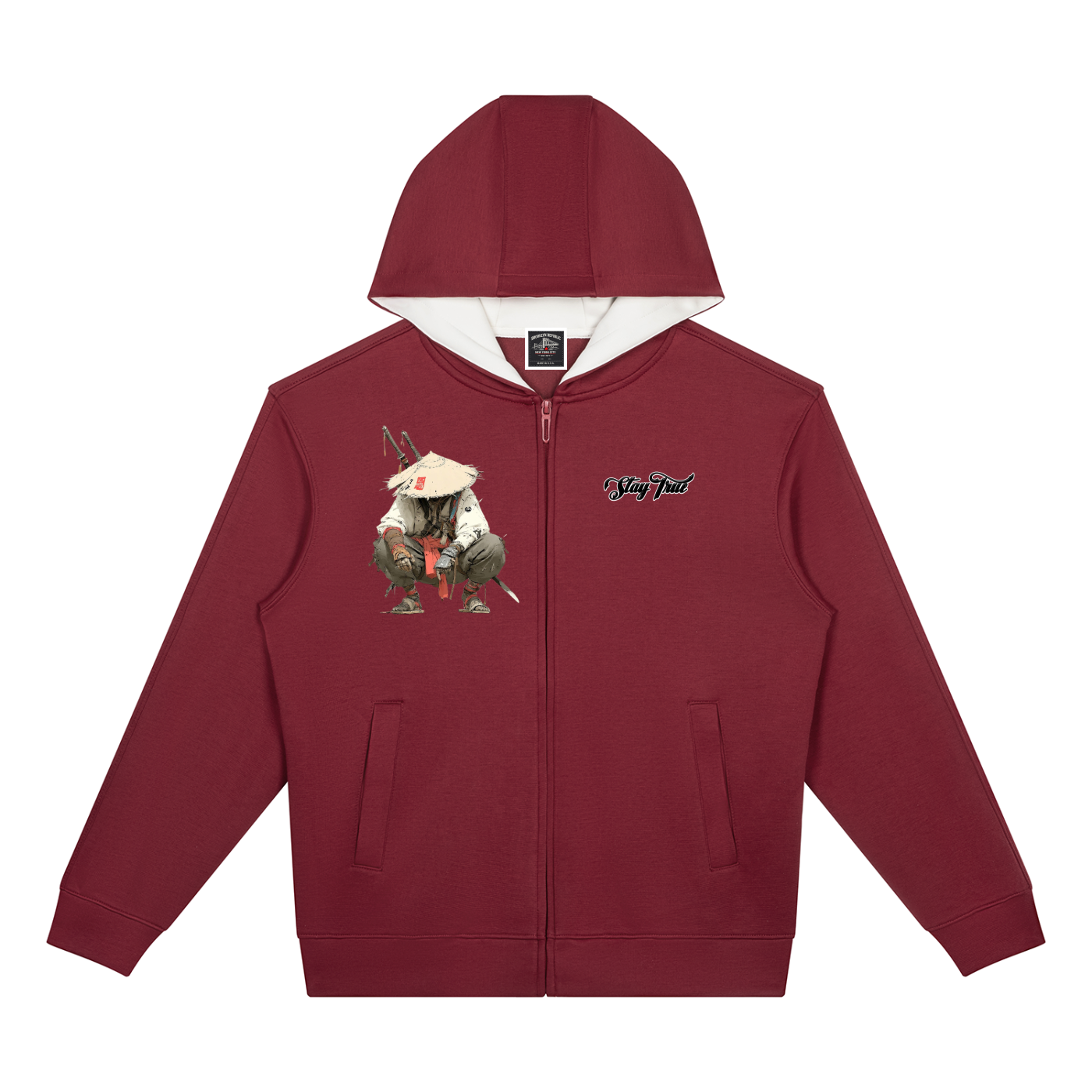 "Bushidokan" Drop Shoulder Full Zip Hoodie