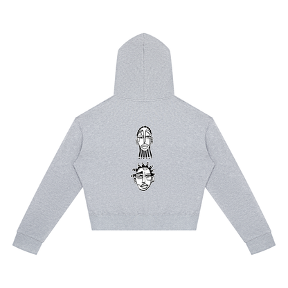 "Nappily Ever After" Women's Crop Full Zip Hoodie