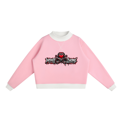 Infinity Sione™ "Heartbeatz" Mock Neck Crewneck Sweatshirt