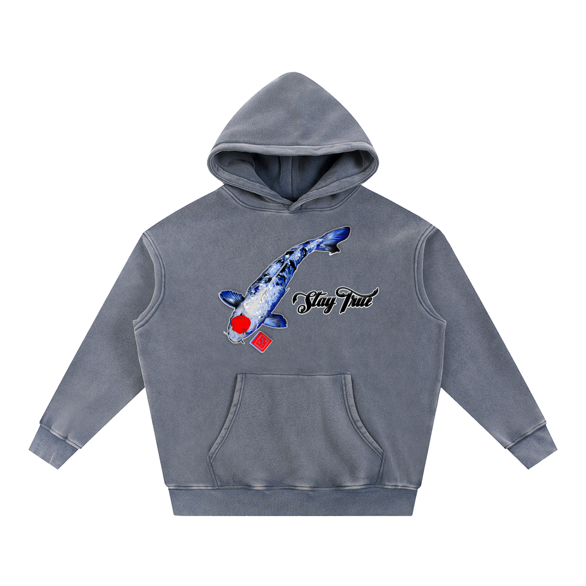 Brooklyn Zoo™ "Kingfish" Snow Wash Fleece Oversize Hoodie
