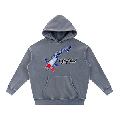 Brooklyn Zoo™ "Kingfish" Snow Wash Fleece Oversize Hoodie