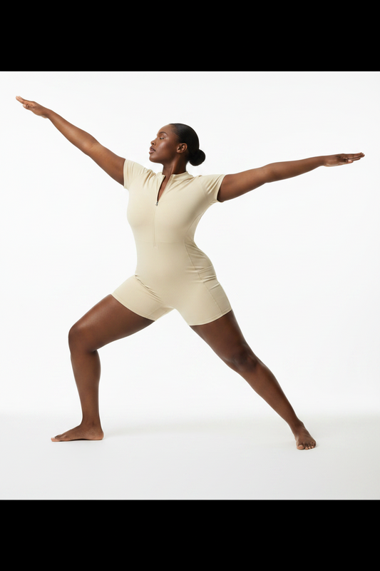 Brooklyn Republic Essentials™ Women's Quarter-Zip Short Sleeve Romper
