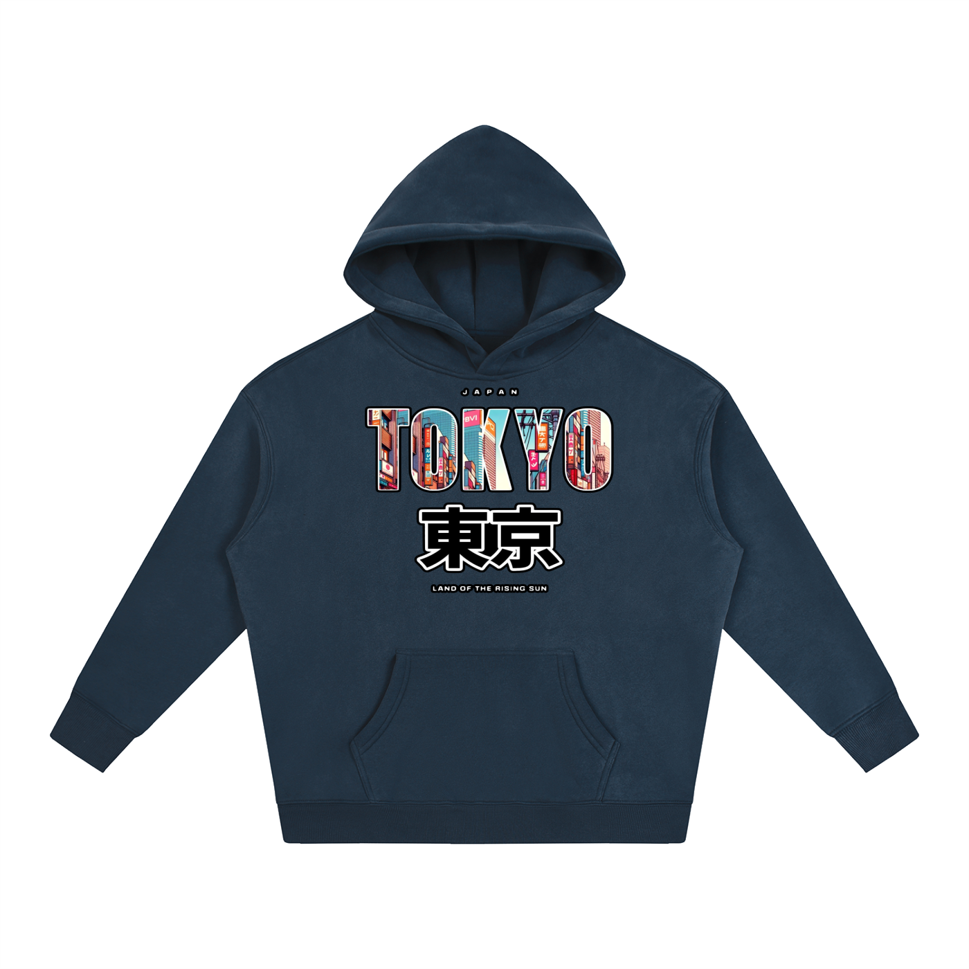 "Land of the Rising Sun" Oversize Fleeced Hoodie