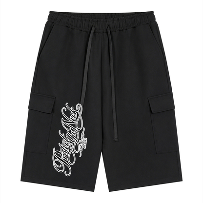 PYN™ x BKRP™ "Cut& Sew" Drawstring Cargo Shorts