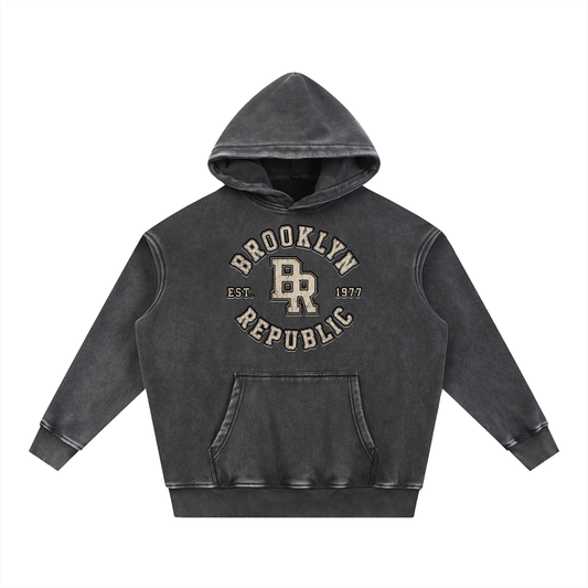 "Brooklyn Republic Essentials" Snow Wash Fleece Oversize Hoodie