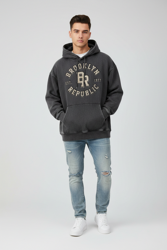 Brooklyn Republic Essentials™ Snow Wash Fleece Oversize Hoodie
