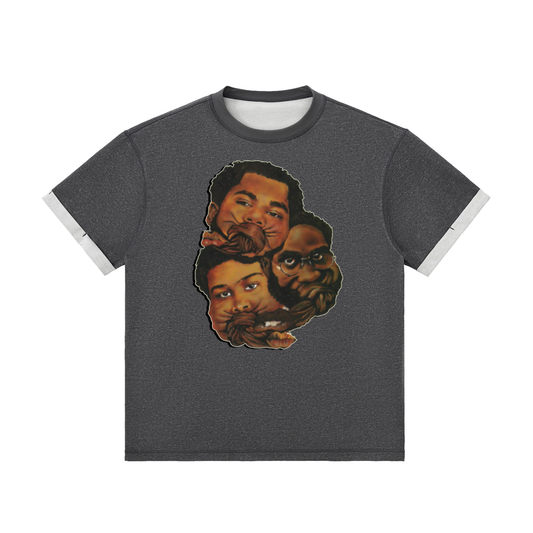 "Buhloone Mindstate" Contrast Cuff Cuffed T-Shirt
