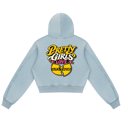 PYN™ "Pretty Girls Love Wu" Women's Mineral Wash Straight Sweatpants