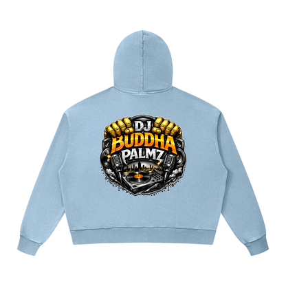 Basement Kemist™ “Buddha Palmz” Mineral Wash Boxy Full-Zip and Pullover Set
