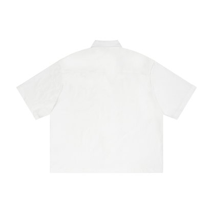 "Brooklyn Republic Essentials" Boxy Heavyweight Short Sleeve Button-Up