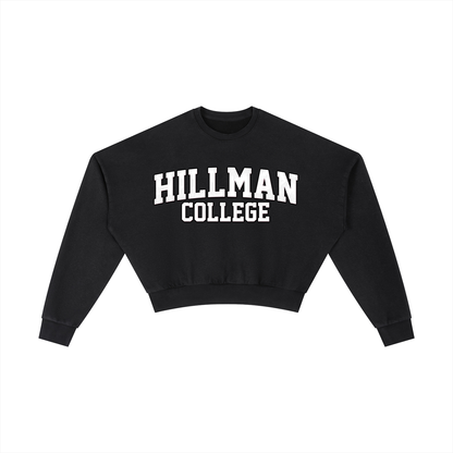 "Hillman College" Vintage Washed Cropped Sweatshirt
