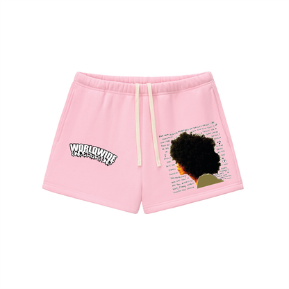 "Worldwide Underground" Fleece Drawstring Sweatshorts