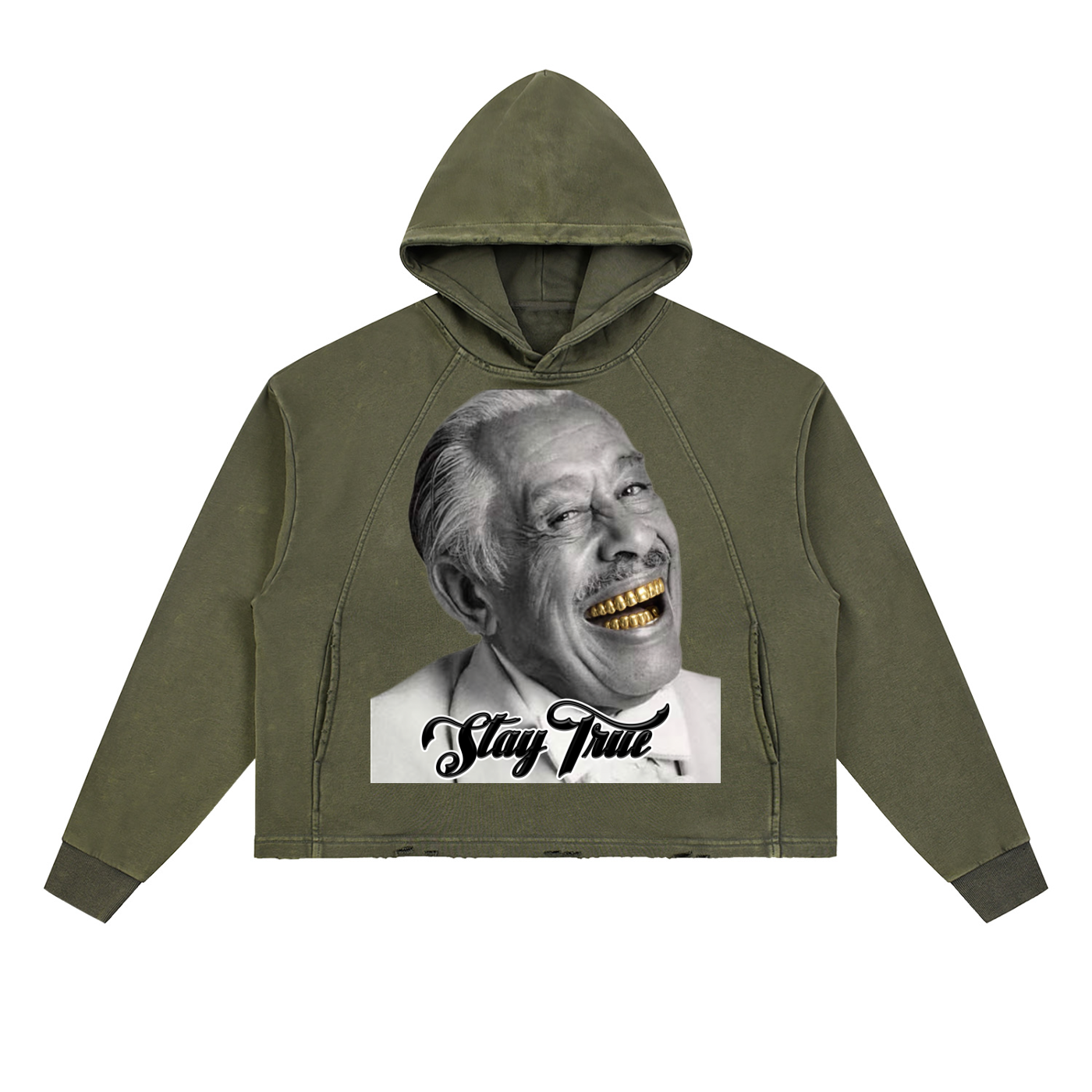 "Minnie the Moocher" Vintage Washed Frayed-Hem Hoodie