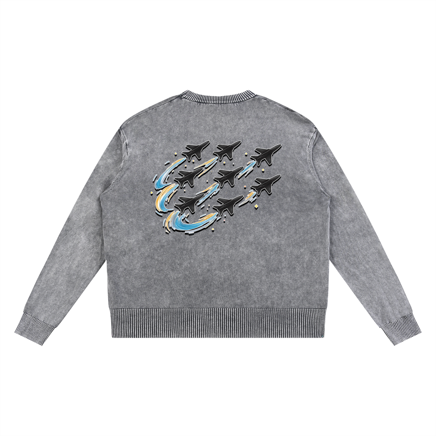 "DREAM CHASERS" Mineral Wash Oversized Sweater
