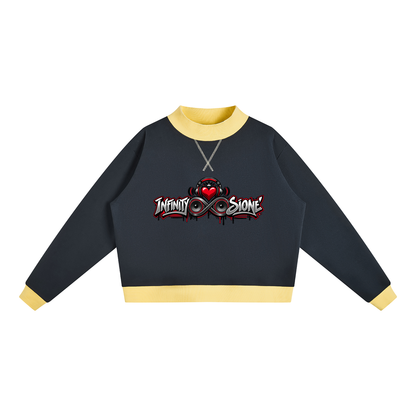 Infinity Sione™ "Heartbeatz" Mock Neck Crewneck Sweatshirt