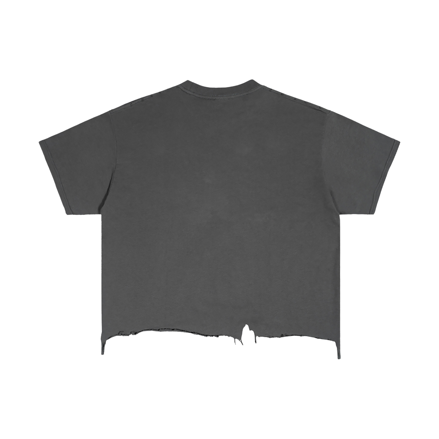 PYN™ x BKRP™ "PYN Official" Vintage Wash Boxy Distressed Hem T-Shirt