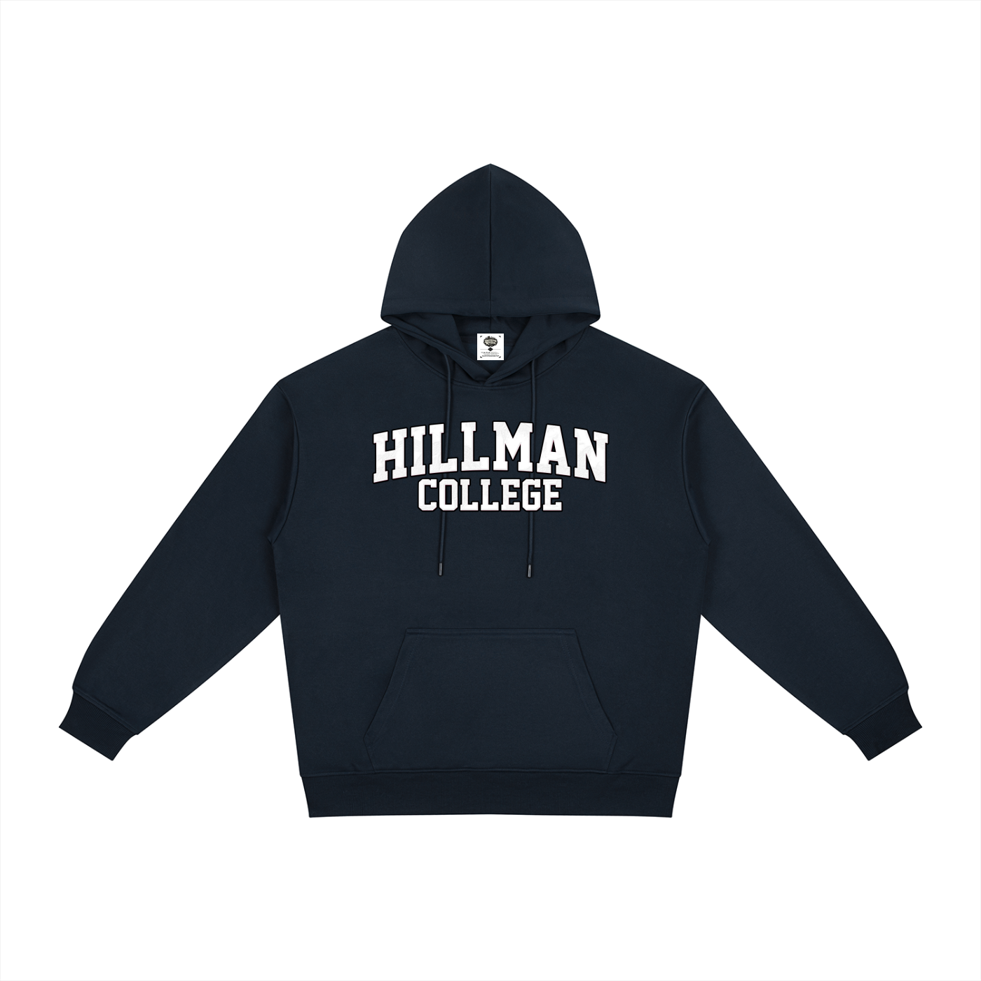 "Hillman College" Relaxed Fit Hoodie
