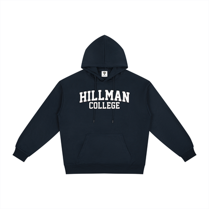 "Hillman College" Relaxed Fit Hoodie