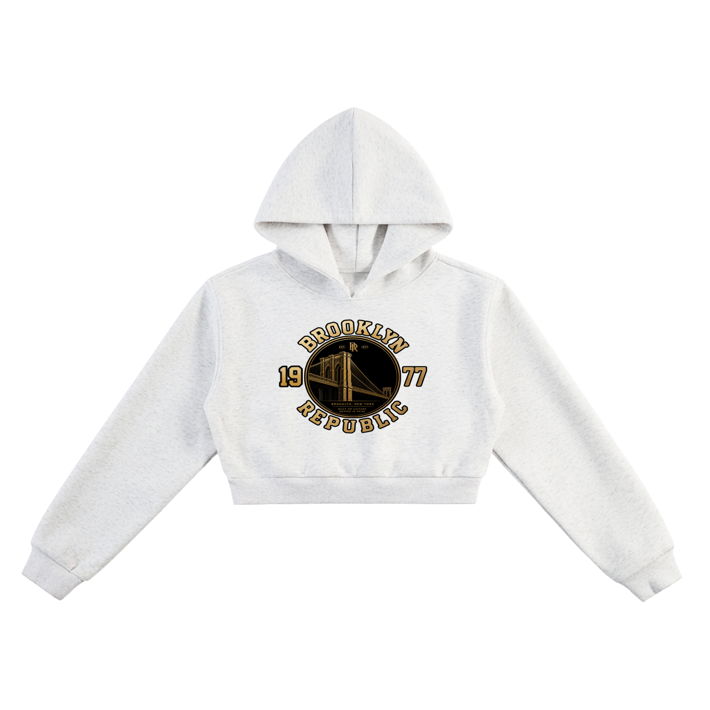 "Brooklyn Republic Essentials" Cropped Hoodie