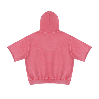 "Brooklyn Strong" Mineral Wash Short Sleeve Hoodie