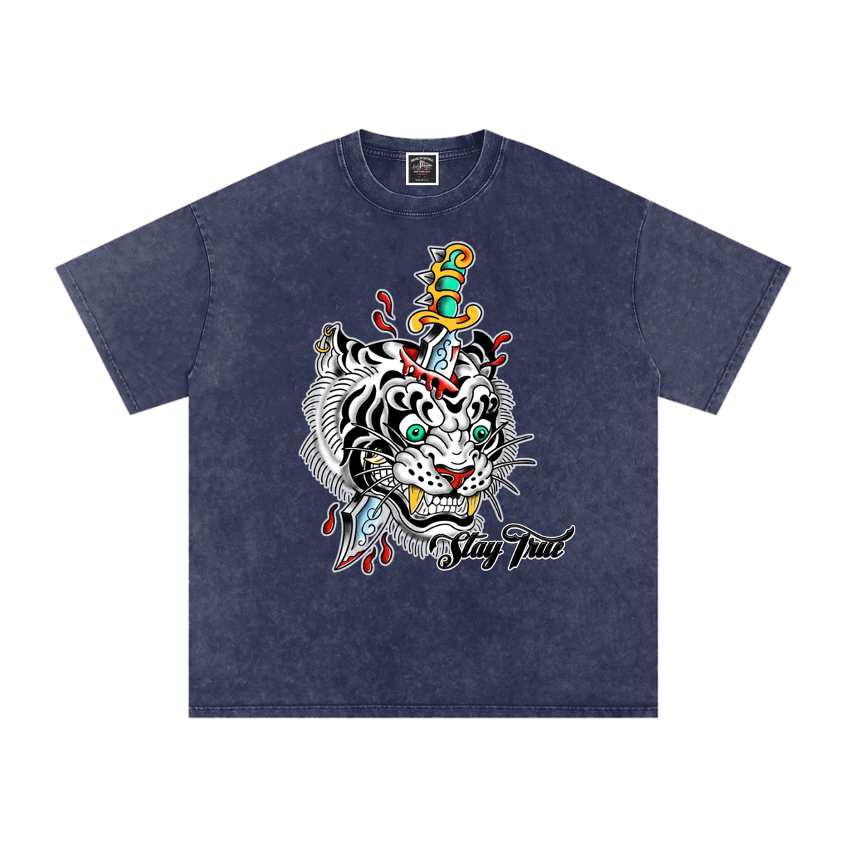 Brooklyn Zoo™ "Ed Hard-ly" Snow Washed Oversized Cotton T-Shirt