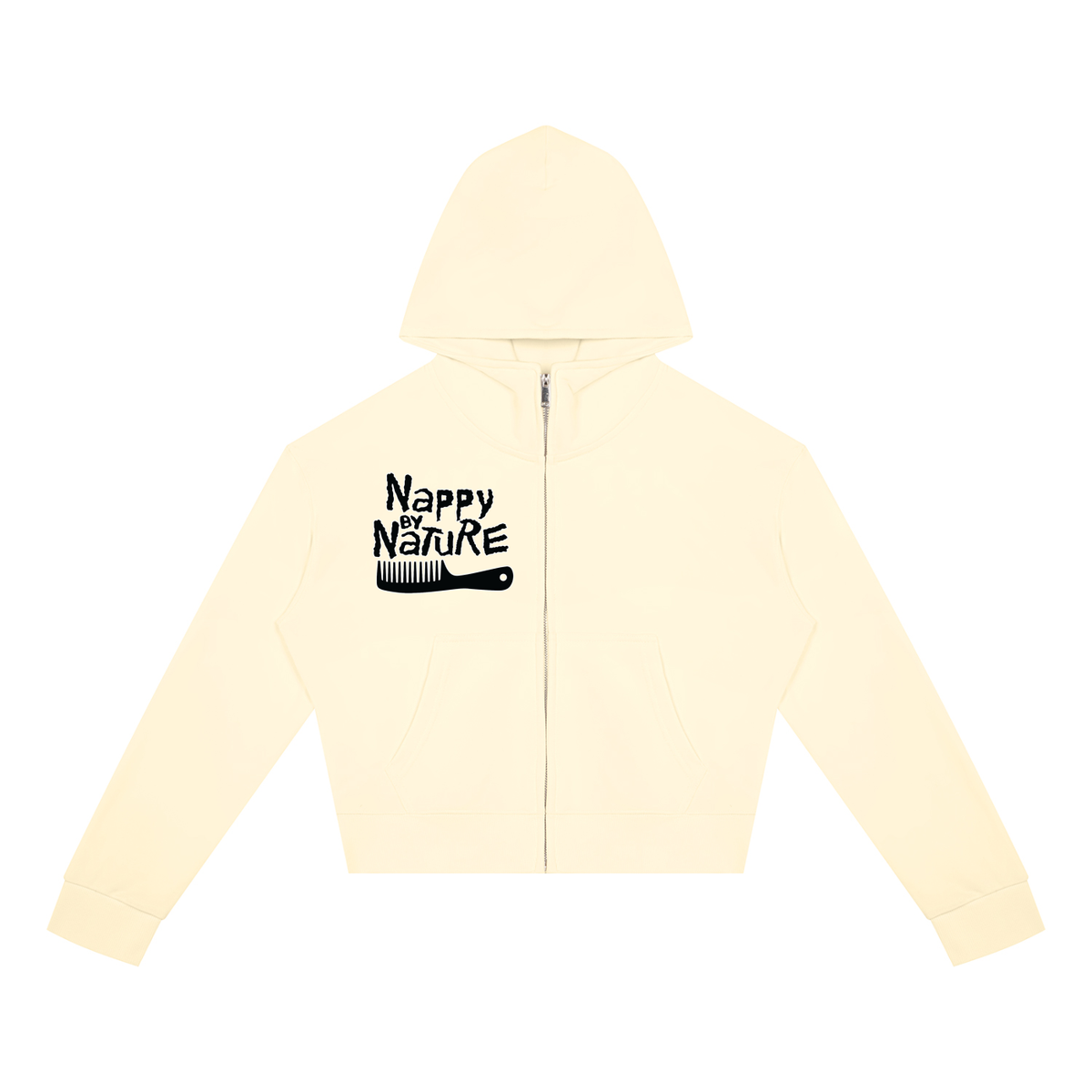 "Nappily Ever After" Women's Crop Full Zip Hoodie