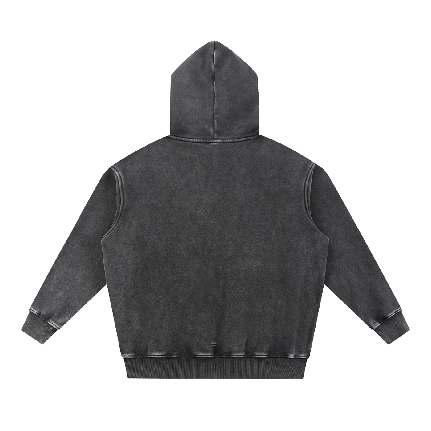 PYN™x BKRP™  "Shaolin Style" Snow Wash Fleece Oversize Hoodie