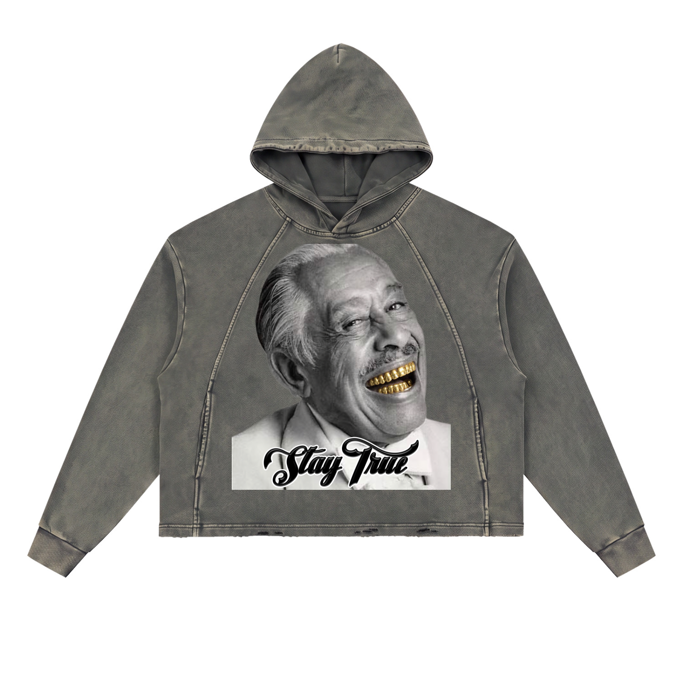 "Minnie the Moocher" Vintage Washed Frayed-Hem Hoodie