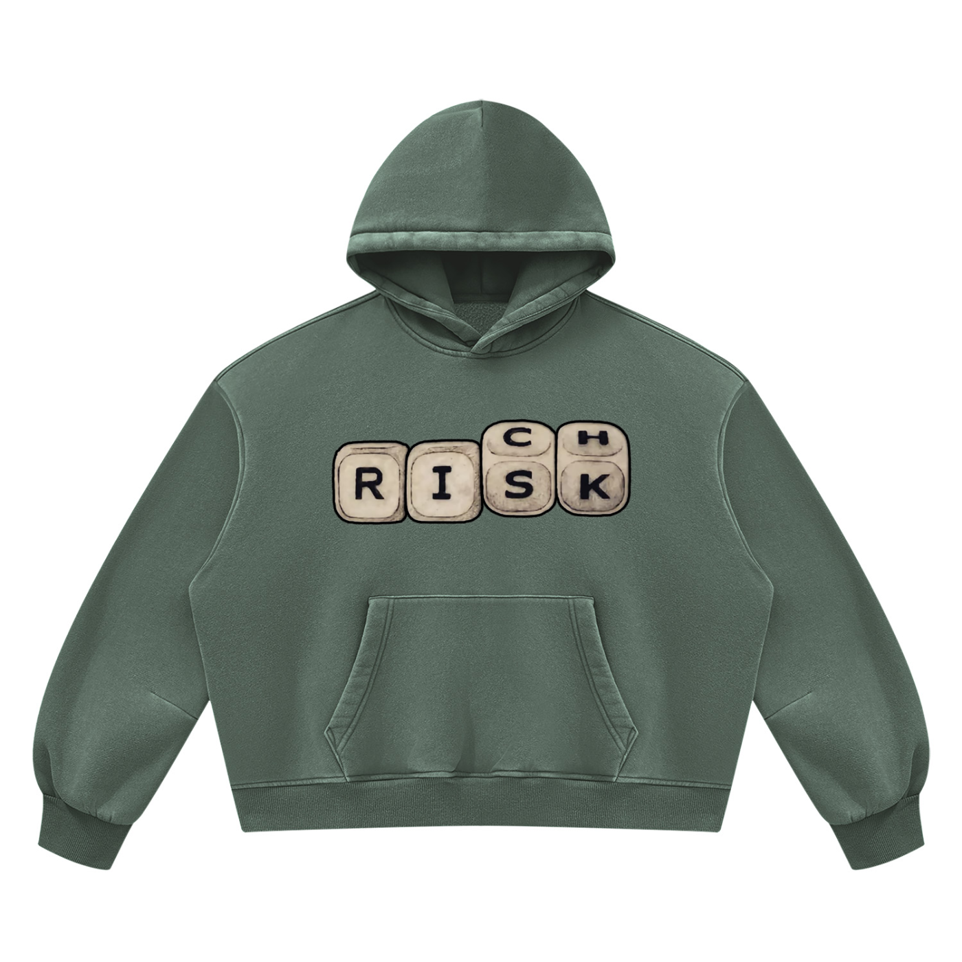 "Double Entendre" Vintage Wash Boxy Fleece Hoodie