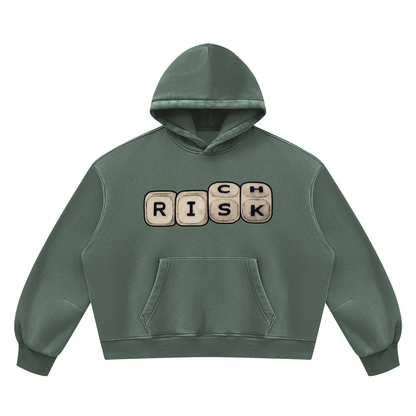 "Double Entendre" Vintage Wash Boxy Fleece Hoodie