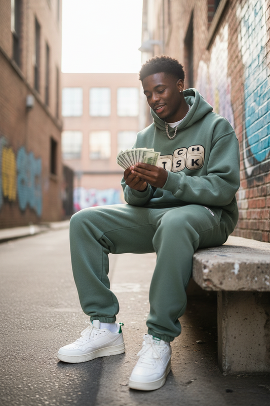 "Double Entendre" Vintage Wash Boxy Fleece Hoodie