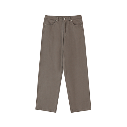"Brooklyn Republic" Heavyweight Cotton Straight-Leg Pants