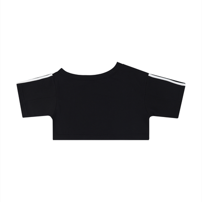 "Brooklyn Republic Essentials" Women's Off-the-Shoulder Crop T-Shirt