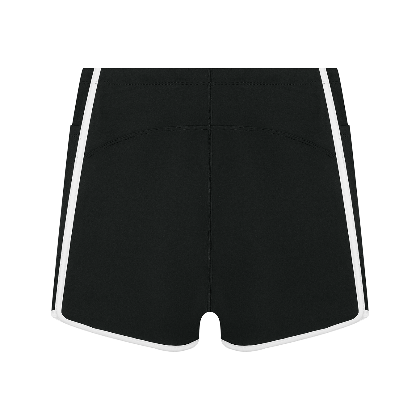 "Brooklyn Republic Essentials" Women's High Rise Color Block Yoga Shorts