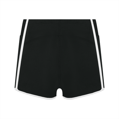 "Brooklyn Republic Essentials" Women's High Rise Color Block Yoga Shorts