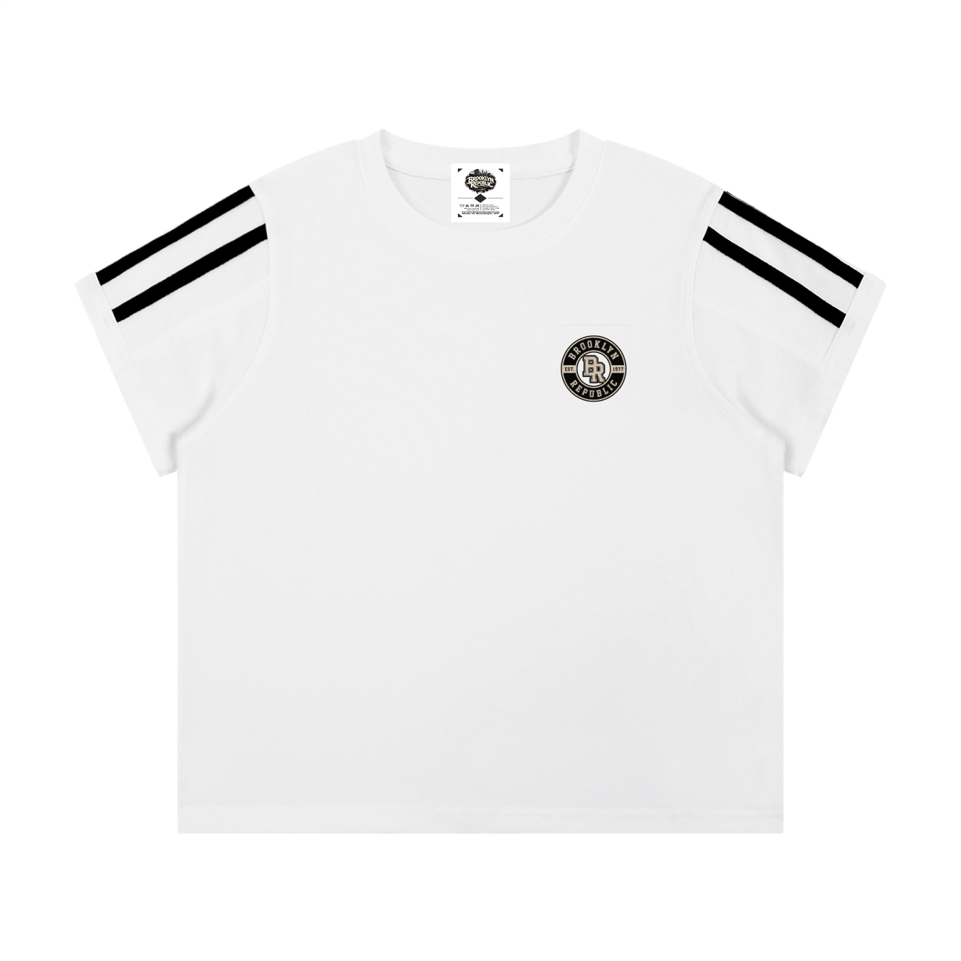 "Brooklyn Republic Essentials" Women's Varsity Stripe T-Shirt
