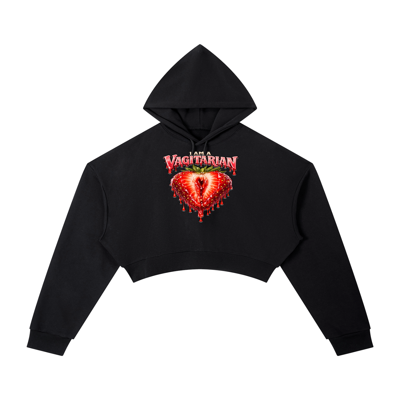 “Vagetarian” Essential Cropped Hoodie