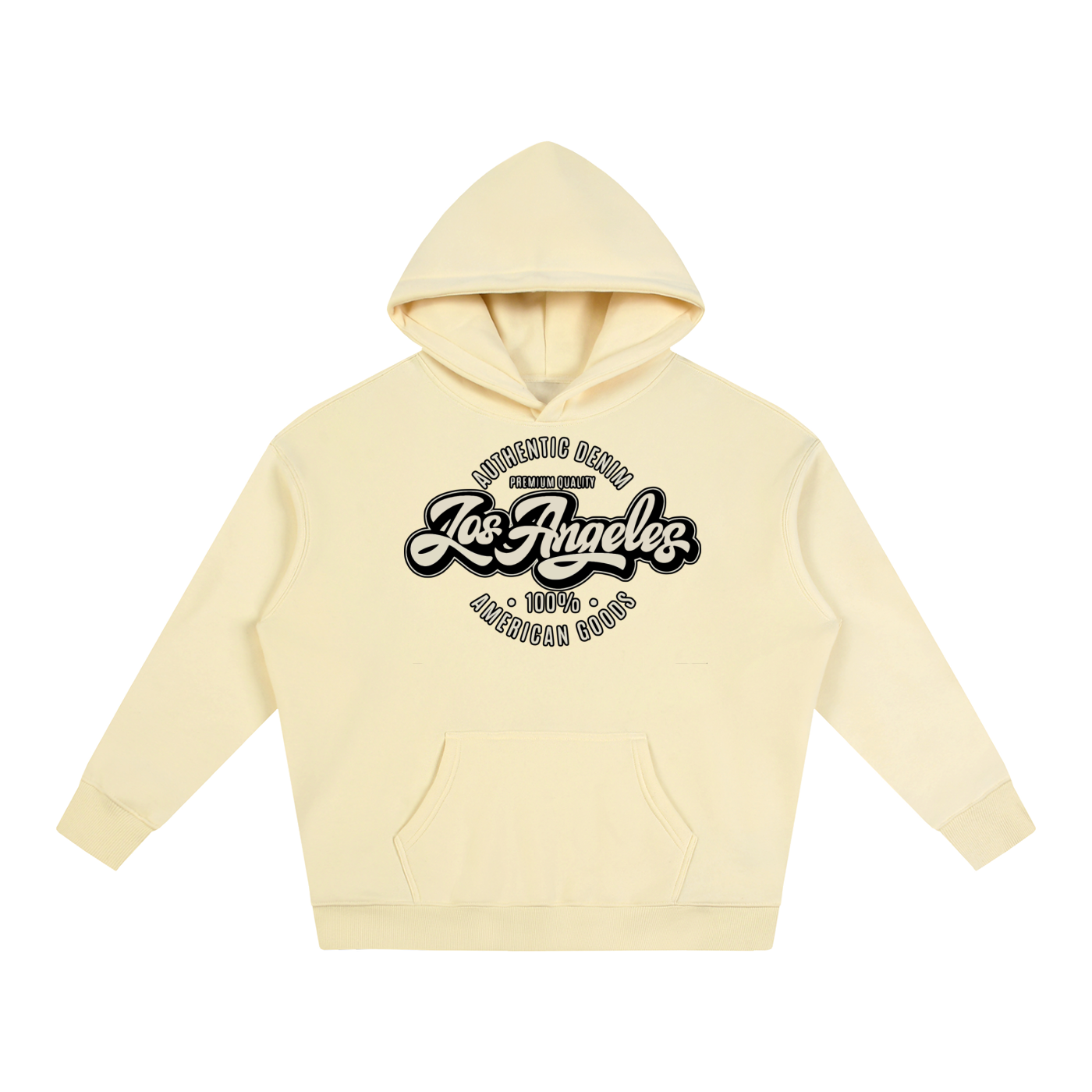 “LA Denim Mfg.” Oversize Fleeced Hoodie