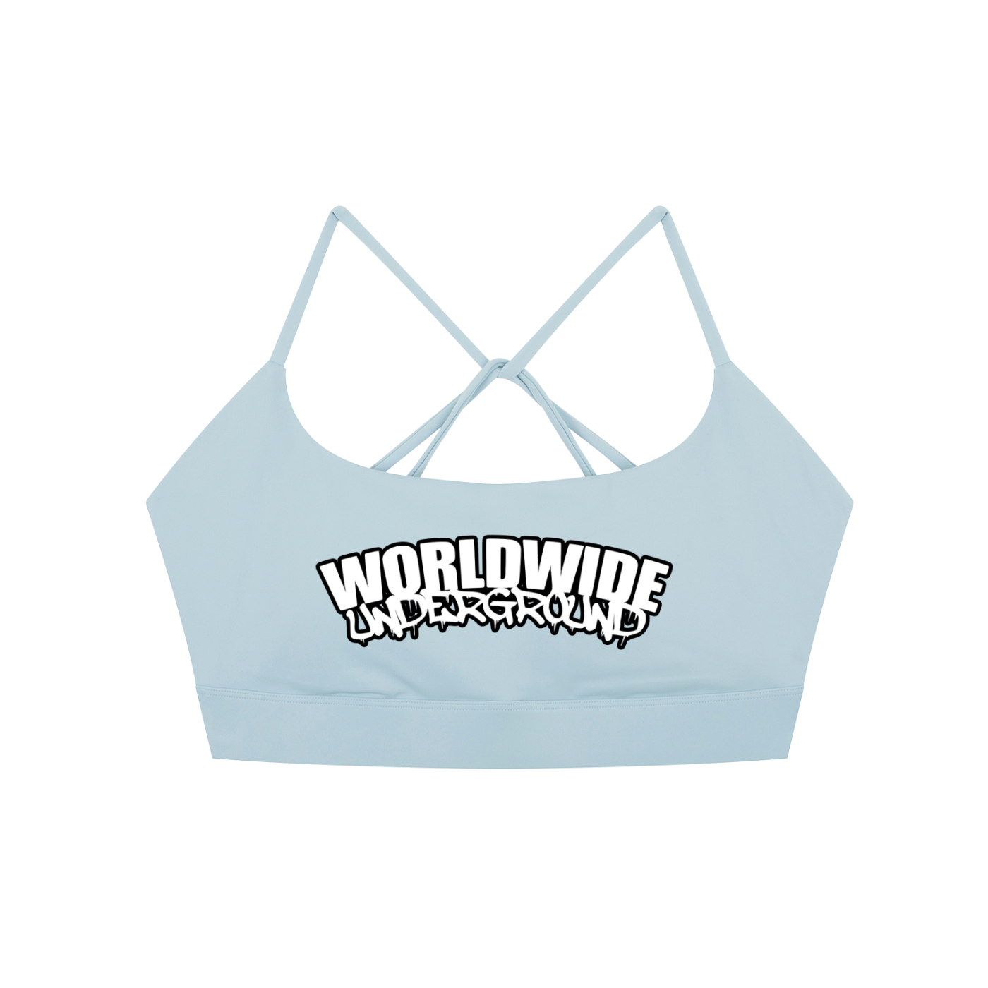 "Worldwide Underground" Criss Cross Yoga Sports Bra