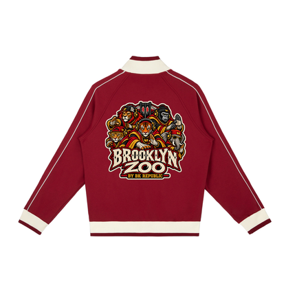 Brooklyn Zoo™ "Bruh Rabbit Stew" Color Block Raglan Sleeve Zip Track Jacket