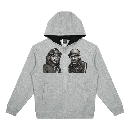 "How High" Drop Shoulder Full Zip Hoodie