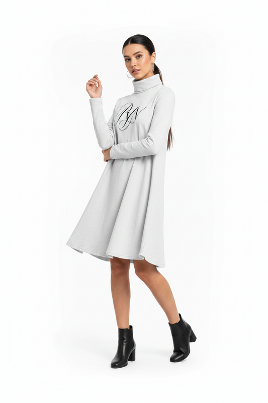 PYN™ "Cut & Sew" Women's Ruffle Neck Long Sleeve